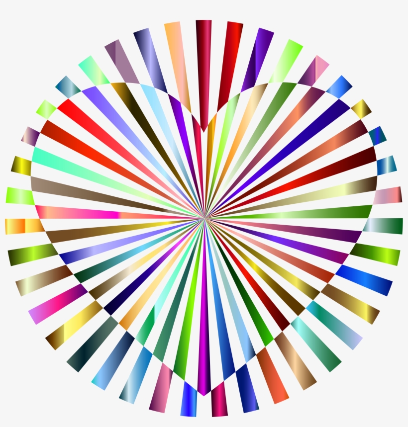 Prismatic Heartburst 3 Clipart Transparent Library - Line, transparent png #291432