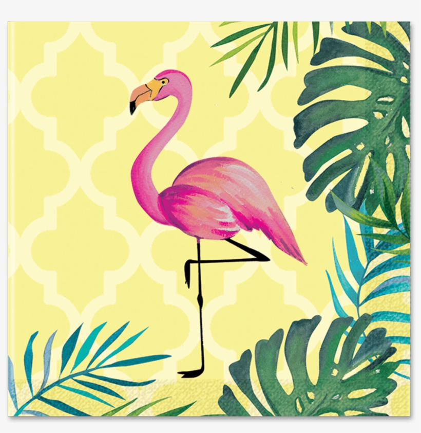 Tropical Flamingo Beverage Napkins - Imagens Png Flamingo Tropical, transparent png #291537