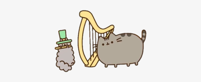 Cat, Png, And Pusheen Image - Pusheen Playing The Harp, transparent png #291566