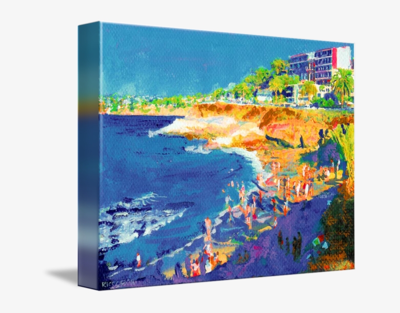 Drawing Beach Watercolor - Gallery-wrapped Canvas Art Print 15 X 11 Entitled La, transparent png #291697