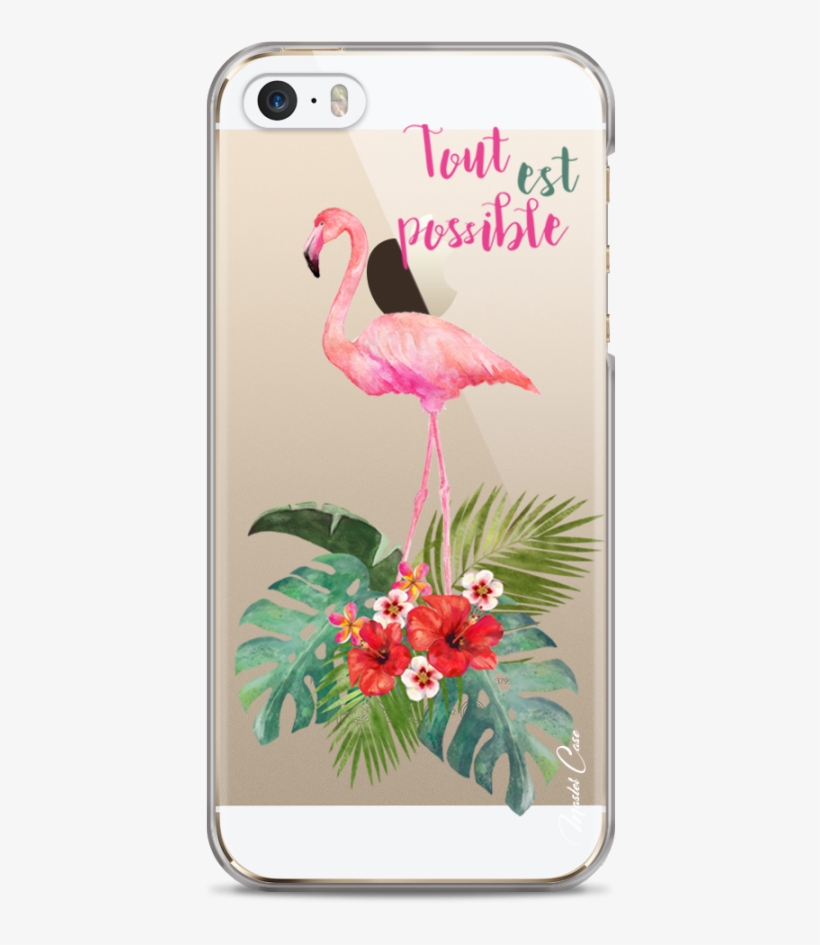 Coque Iphone 5c Tropical Watercolor Flamingo - Coque Iphone 5c Licorne, transparent png #291726