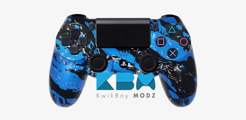 Blue Splatter Custom Ps4 Controller - Purple Camo Ps4 Controller, transparent png #291727