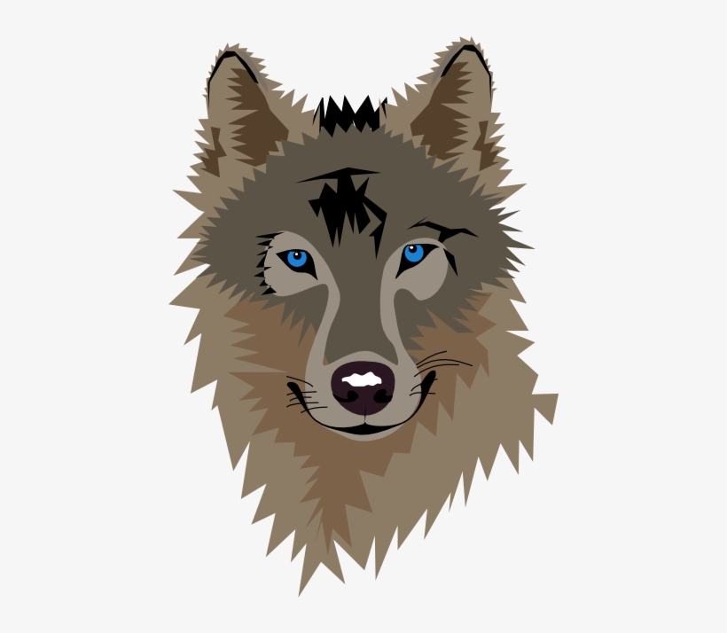 Free Wolf Face Clip Art - Wolf Face Clipart Png, transparent png #291899