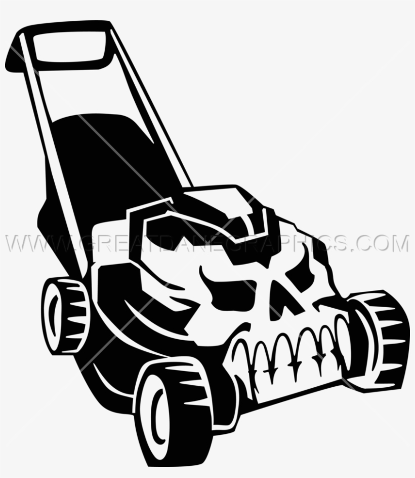 Skull Lawn Mower - Graphic Lawnmower Png, transparent png #292430