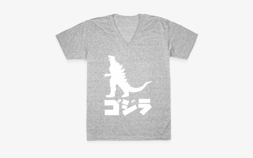 Godzilla V-neck Tee Shirt - Dolce And Gabbana Parody Shirt, transparent png #292740