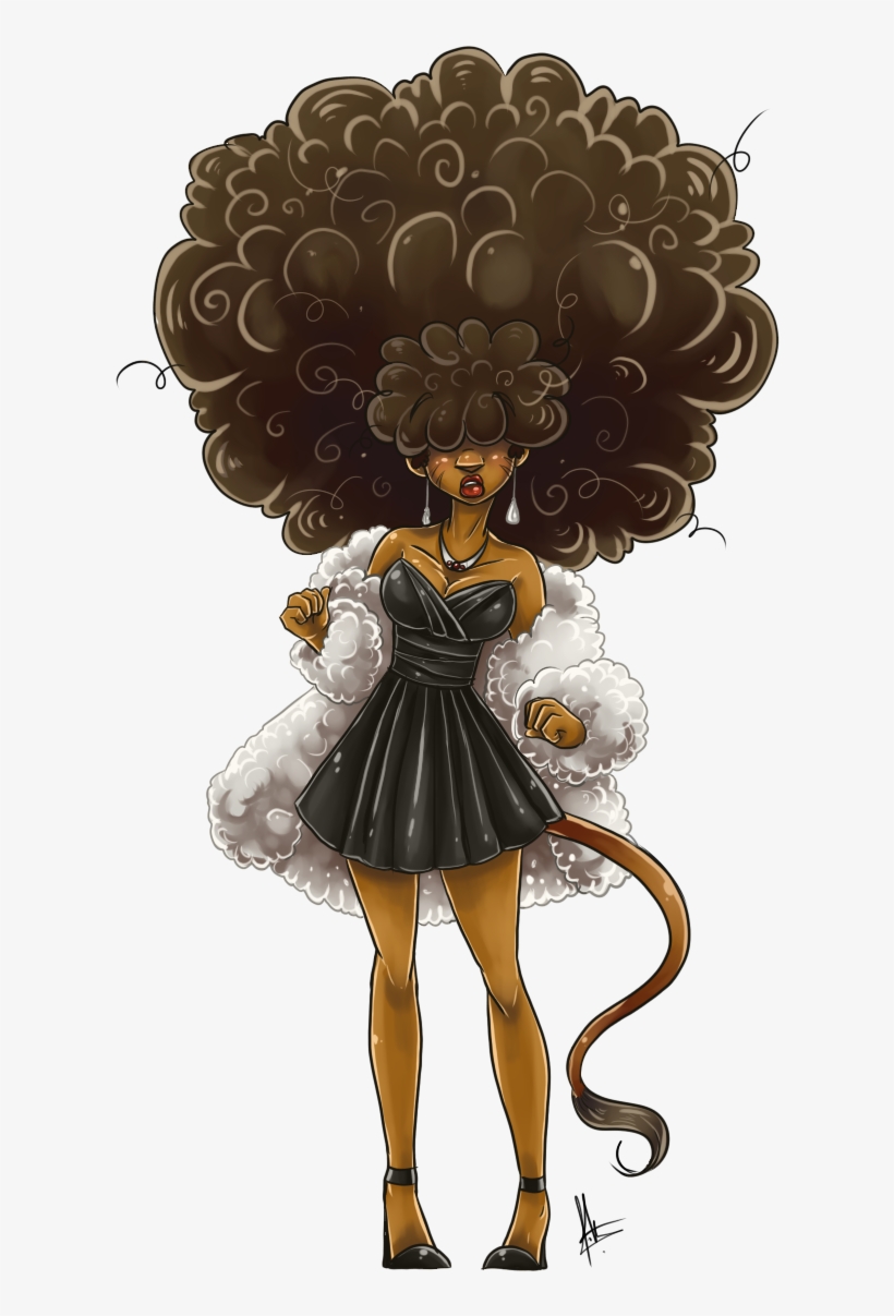 Black Woman Afro Png Image Royalty Free Stock - Black Women Art Transparent, transparent png #293360