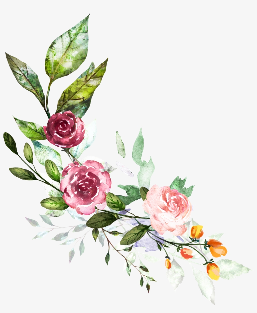 Antlers Watercolor Png Free - Hand Painted Flower Rose, transparent png #293463