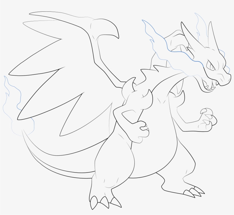Banner Free Collection Of Free Charizard Dragon Download - Line Art, transparent png #293610