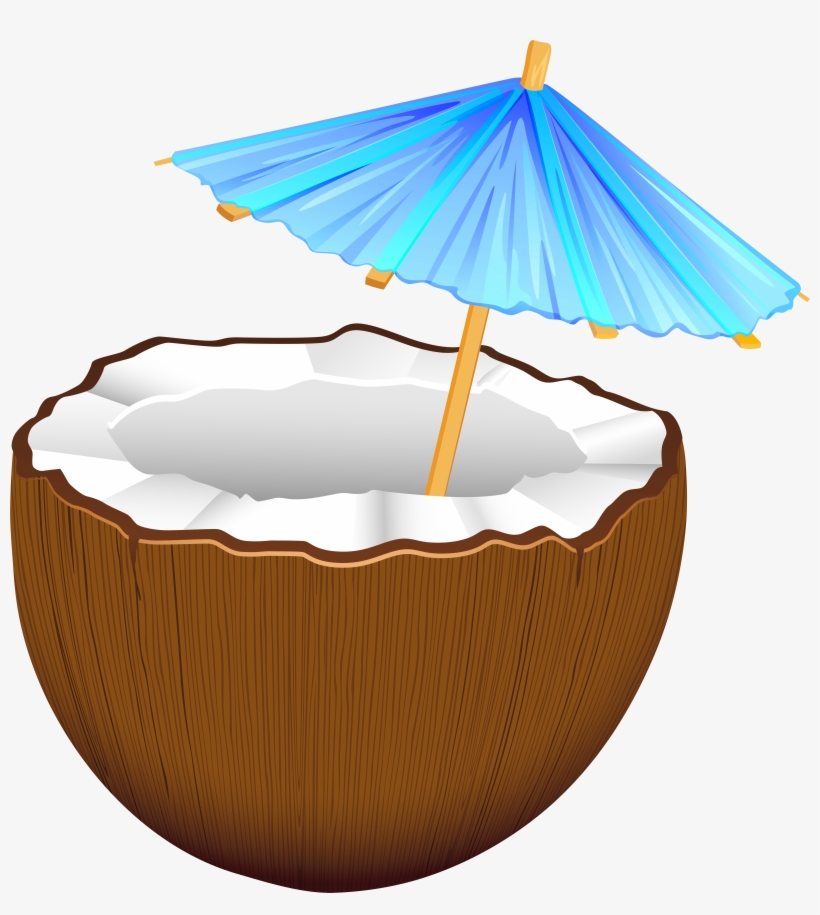 Coconut Cocktail Png Clip Art - Coconut Clipart Png, transparent png #293654