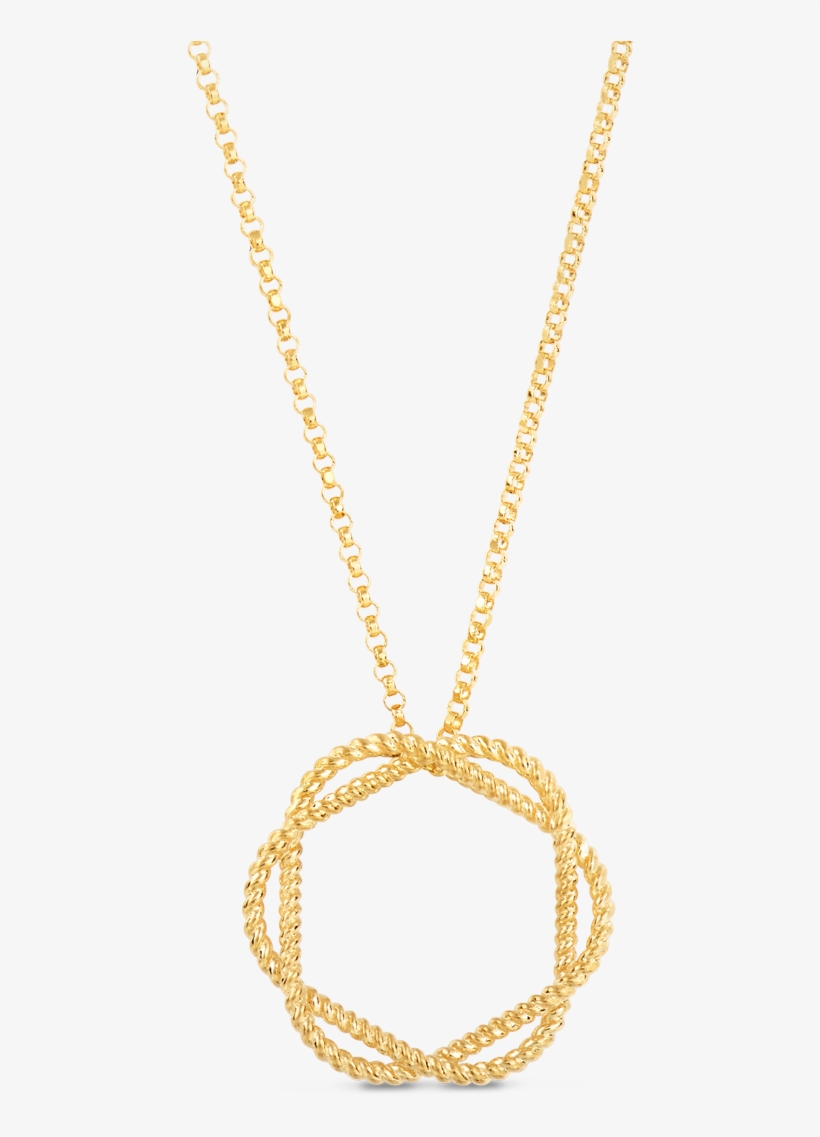 Roberto Coin Barocco 18k Yellow Gold Circle Pendant - Baroque, transparent png #294296