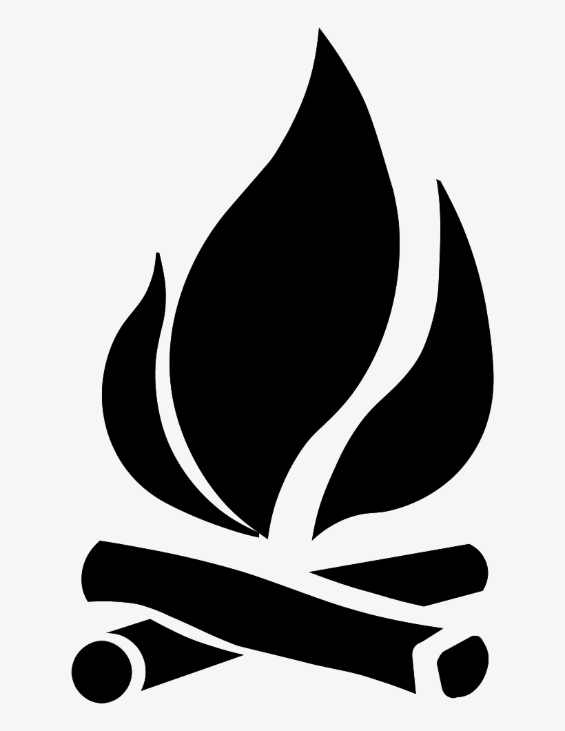 Bonfire Png - Camping Silhouette Clip Art, transparent png #294409