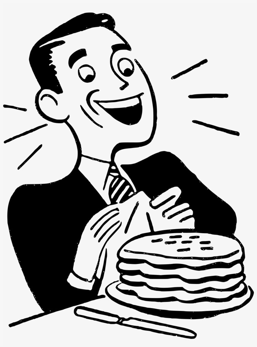 This Free Icons Png Design Of Man Eating Pancakes - Free Transparent ...