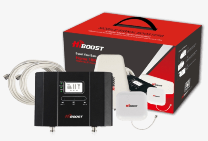 Cell Phone Booster Kit - Hiboost Home 10k Lcd Cell Phone Signal Booster, transparent png #294951