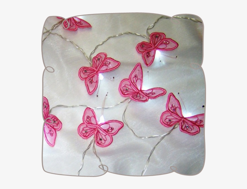 3d Butterfly Fairy String Lights - Machine Embroidery, transparent png #295181