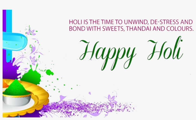 Happy Holi Wishes 2018, transparent png #295423