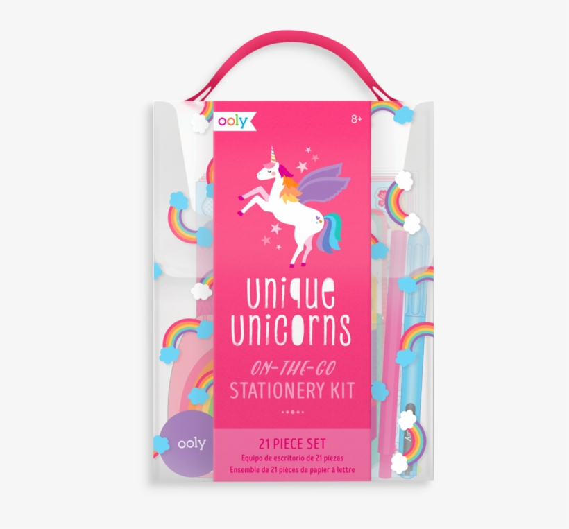 On The Go Stationery Kit - Ooly, Gift Set Unique Unicorns Stationery Kit, transparent png #295492