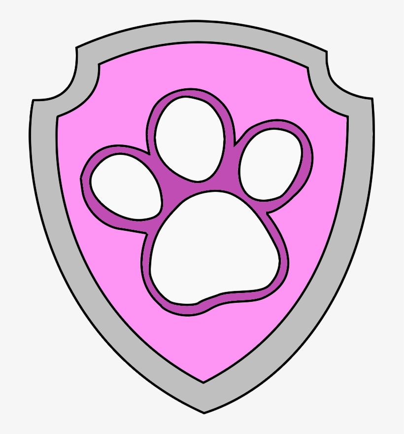Paw Patrol Badge Pink Paw Patrol Badge Free Transparent PNG