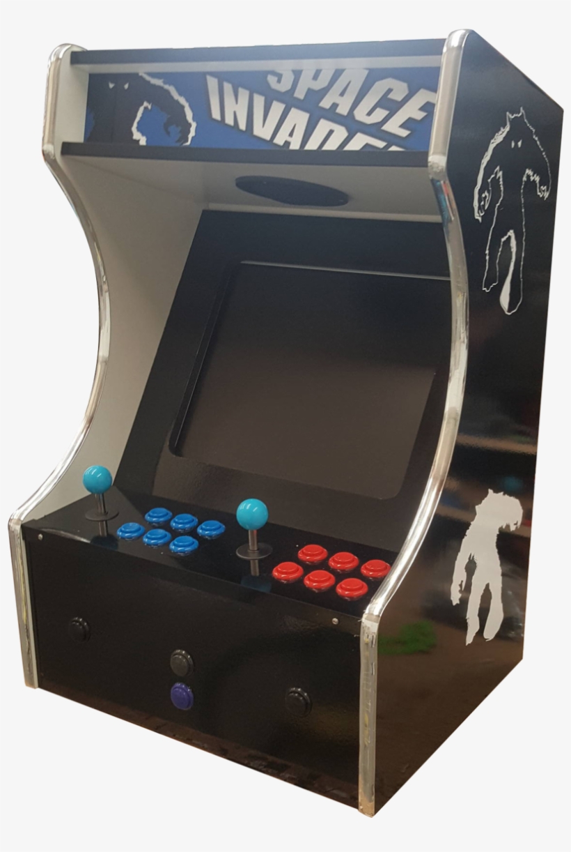 Space Invaders Black Bar Top - Video Game Arcade Cabinet, transparent png #295612