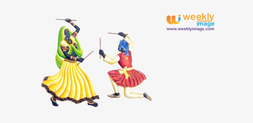 Radhe Krishna - Dandiya Dance Clipart Png, transparent png #295613