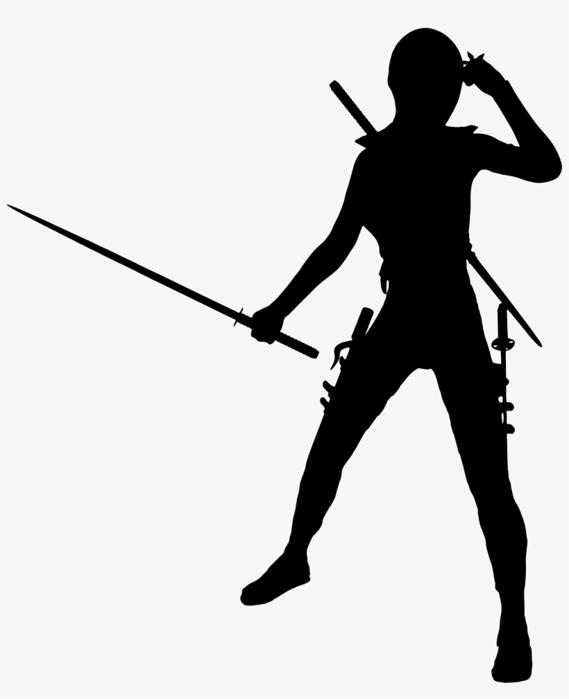 This Free Icons Png Design Of Female Ninja Silhouette, transparent png #295677