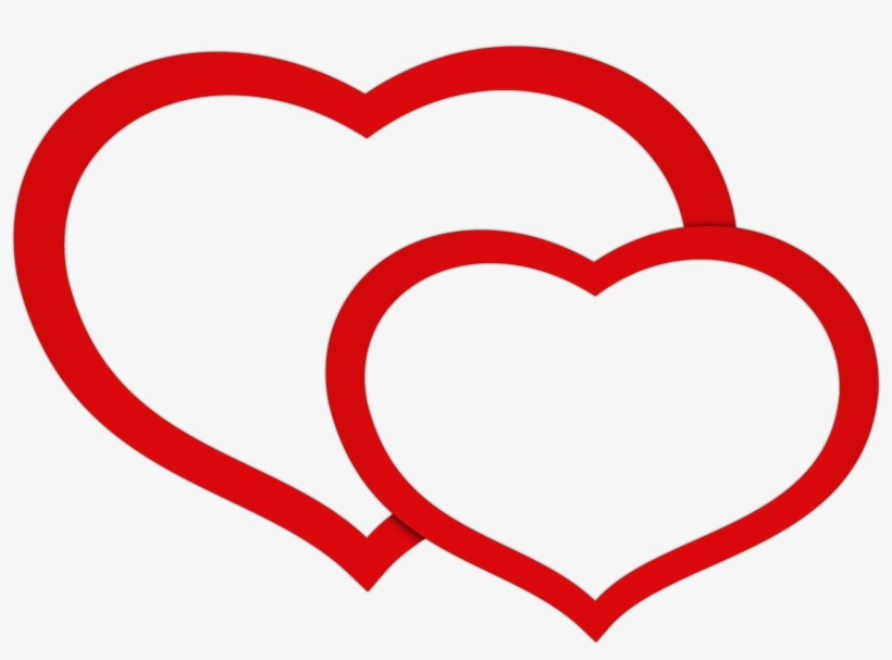 Red Double Heart Png, transparent png #295767