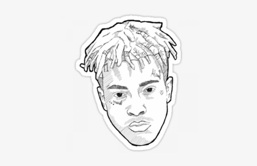 Xxxtentacion Cartoon Black And White, transparent png #296219
