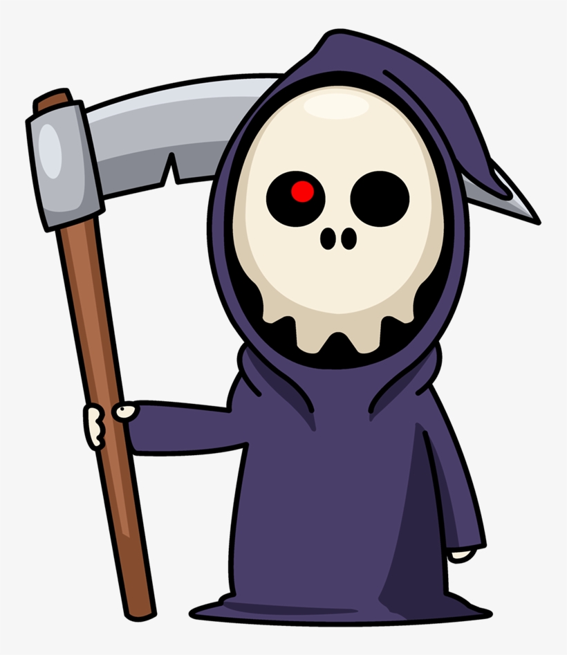 Banner Free Library Deadth Pretty Free On Dumielauxepices - Cute Grim Reaper Cartoon, transparent png #296391