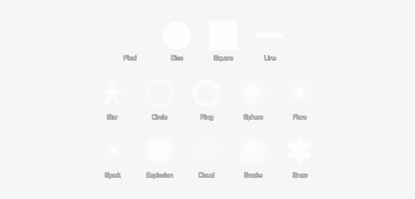 The Following Image Shows The 14 Built In Particle - Remainder, transparent png #297045