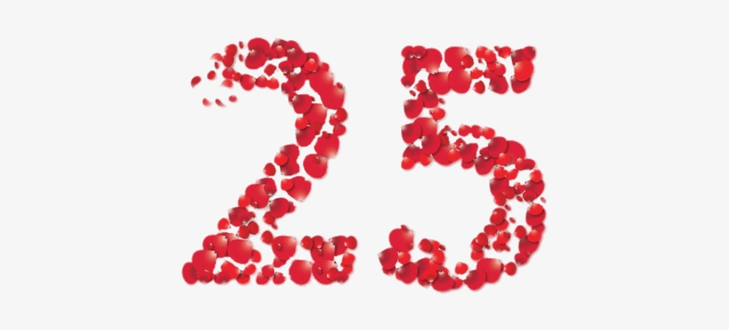 25th Anniversary Rose Petals - Happy Anniversary 25th Gif, transparent png #297222