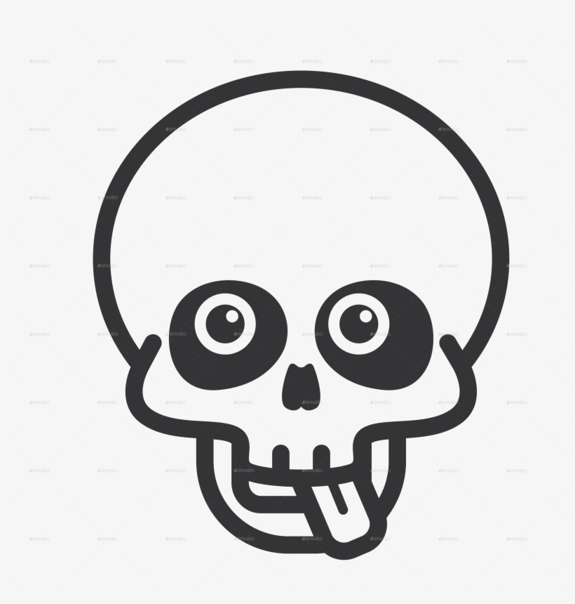 Outline/png/outline-15 - Funny Skull Danger, transparent png #297291