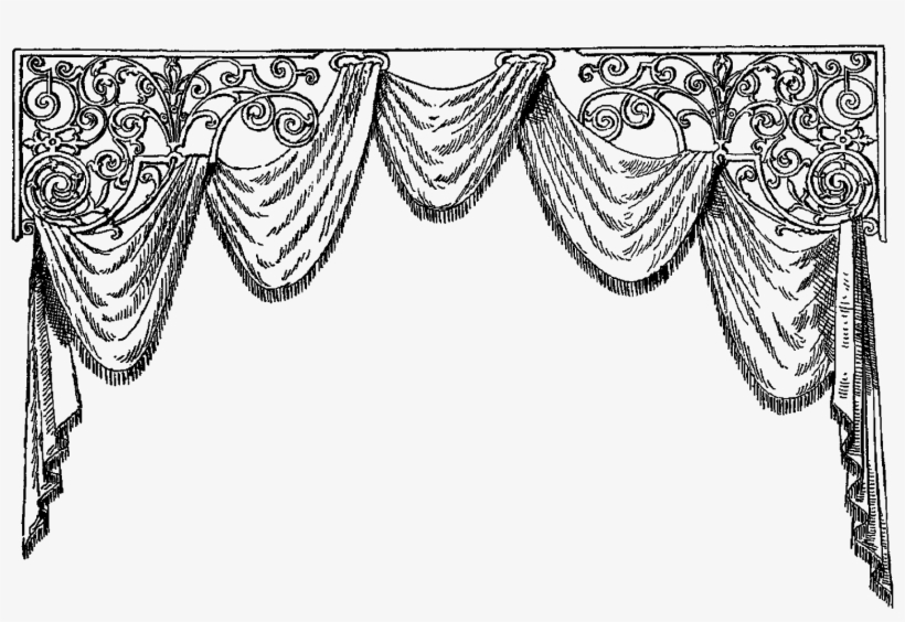 Digital Stamp Design Digital Curtain Border Crafting - Clip Art, transparent png #297309