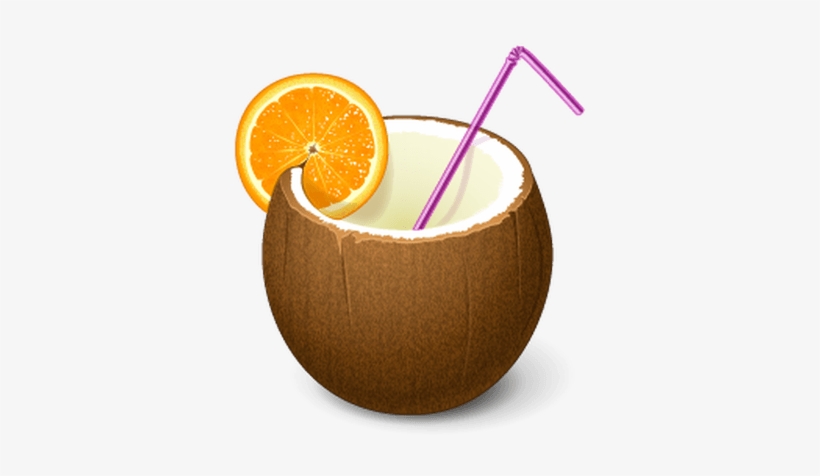 Beach Coconut - Cocktail Icon, transparent png #297534