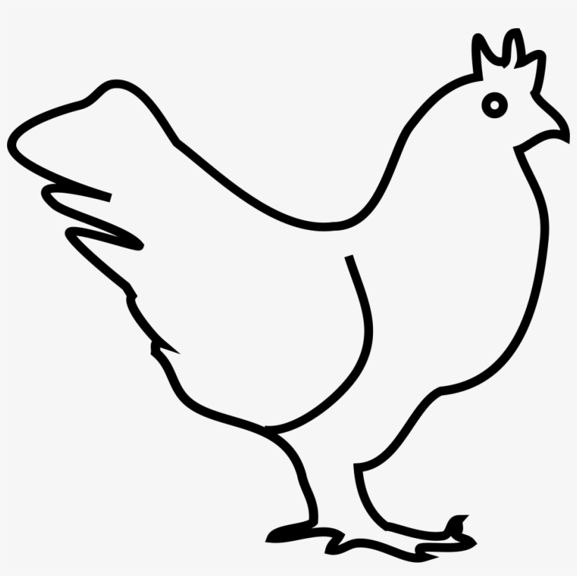 Chicken Comments - Chicken Line Drawing Png, transparent png #298209