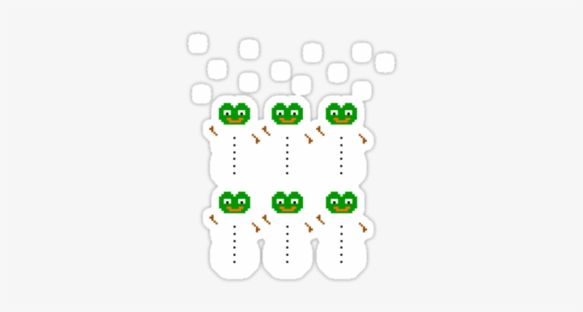 Winter Pepe Cross Stitch Sticker - Symmetry, transparent png #299702