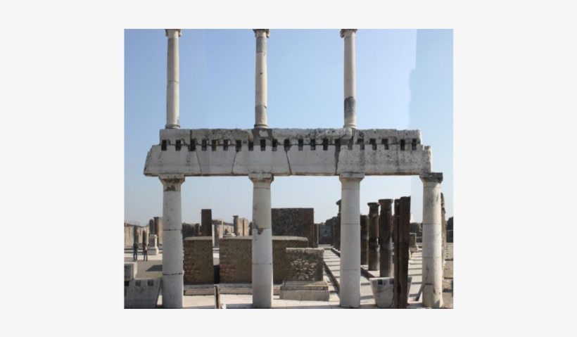 Two Storey Colonnade With Multi Drum Columns And Multi - Pompeii, transparent png #2900366