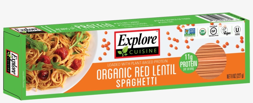 More Views - Explore Cuisine Red Lentil Spaghetti, transparent png #2901526