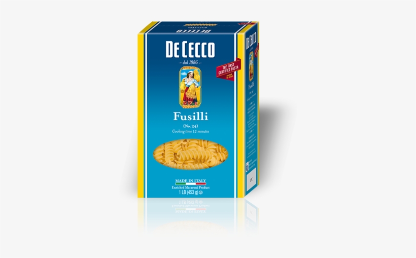 De Cecco Fusilli - Italian Pasta Brands, transparent png #2901756