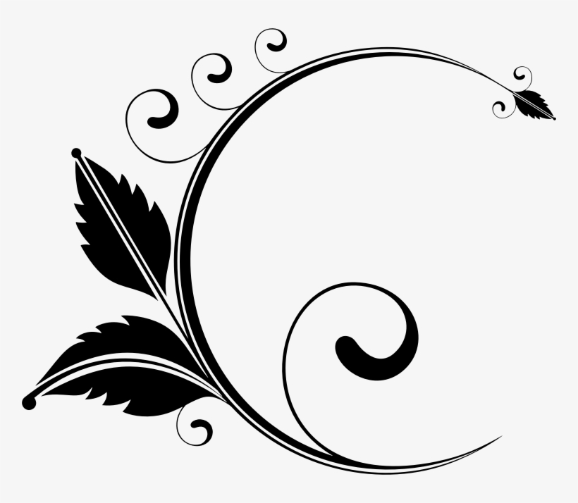 Medium Image - Floral Clipart Black And White, transparent png #2901786