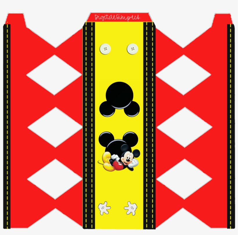 Kit Aniversário De Personalizados Tema Mickey Mouse - Molde De Caixa Bala Do Mickey, transparent png #2902246