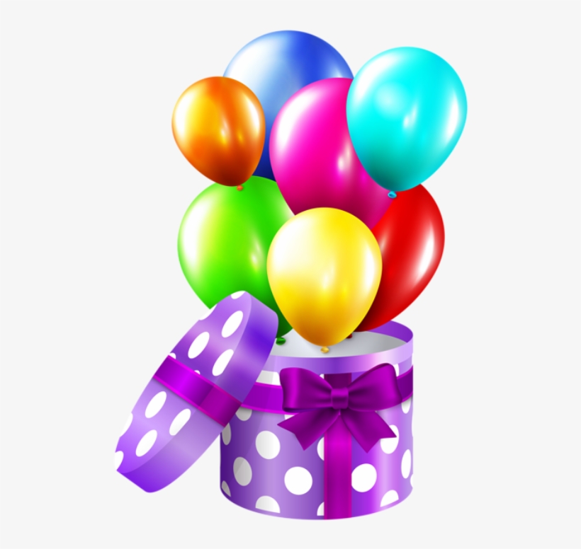 Imagem De Festa Caixa Surpresa Com Bexigas De Aniversário - Happy Birthday Png Transparent, transparent png #2902592