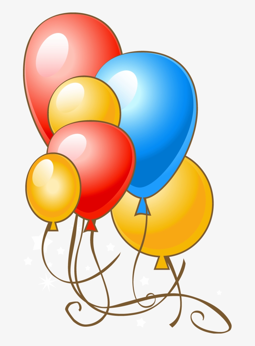 Balões De Aniversário Png - Balloon And Cake Cartoon, transparent png #2902645