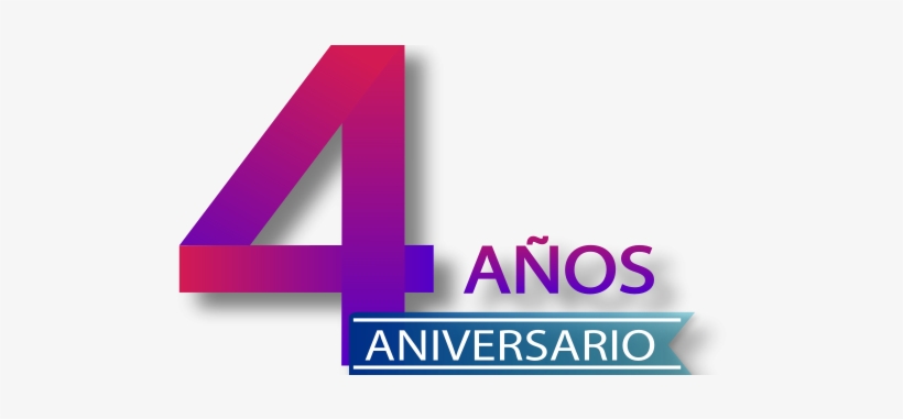 En Ctrl-x Hoy Festejamos Doble, Con Nuestro Cuarto - Png 4 Aniversario Logo, transparent png #2902853