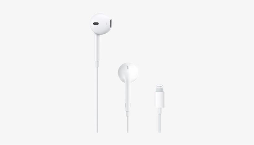 Apple Earphones With Lightning Connector - Apple Earbuds Iphone 7, transparent png #2903044