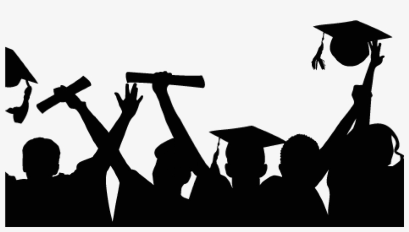 Cropped Graduation Celebration Silhouette - Graduation Clipart, transparent png #2903612