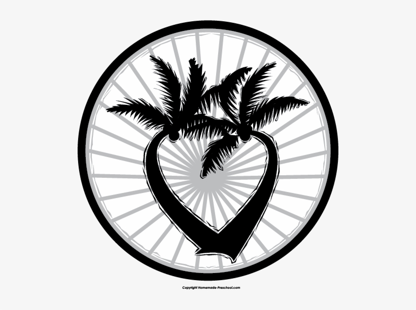 Palm Tree Clipart Circle Logo - Clip Art, transparent png #2903696