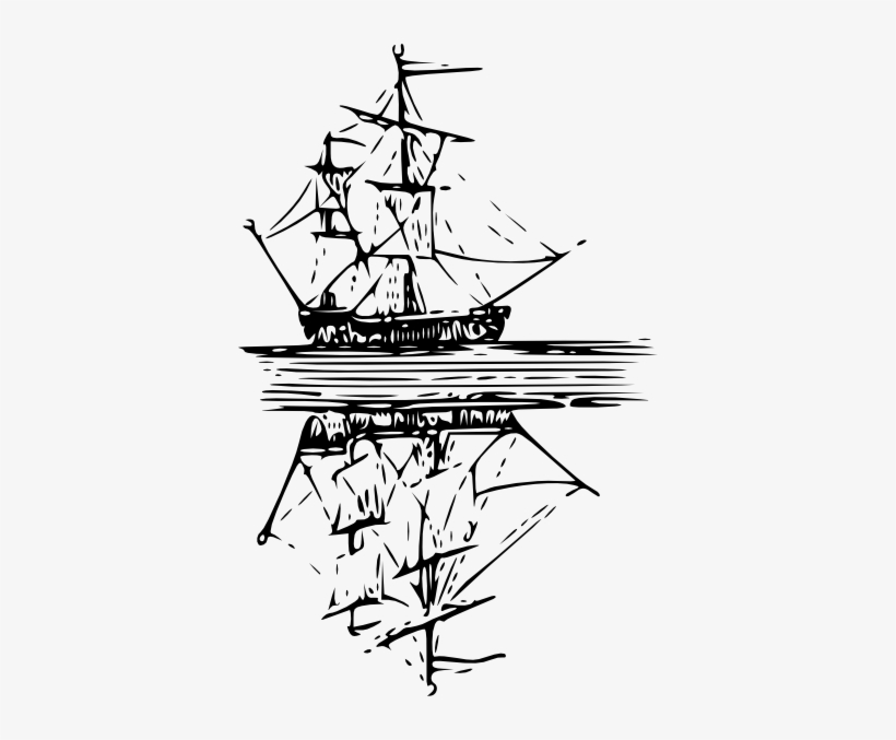 Boat In Water Drawing, transparent png #2903870