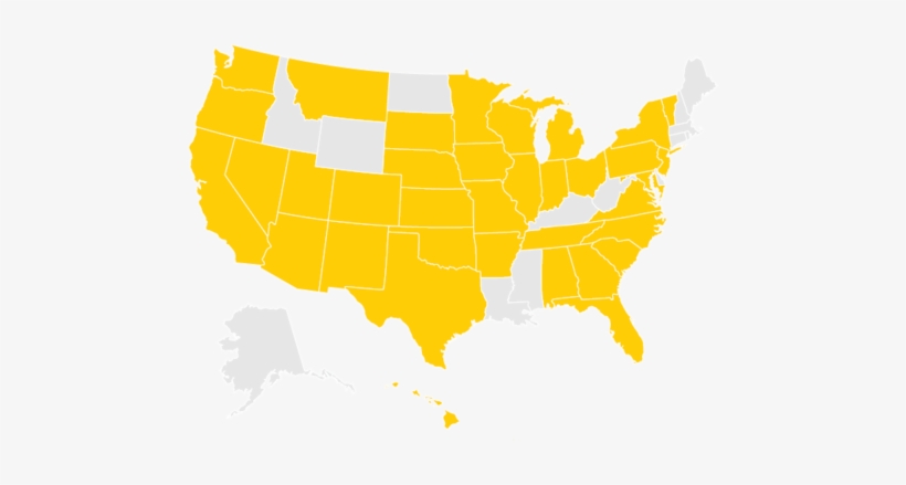 Map Of United States With Iowa Graduates - Phoenix Arizona On Map, transparent png #2903979