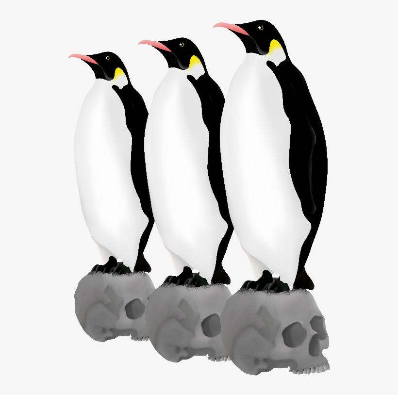 Emperor Penguins Skulls - Three Emperor Penguins Standing Proud On Skulls Bracelets,, transparent png #2904052