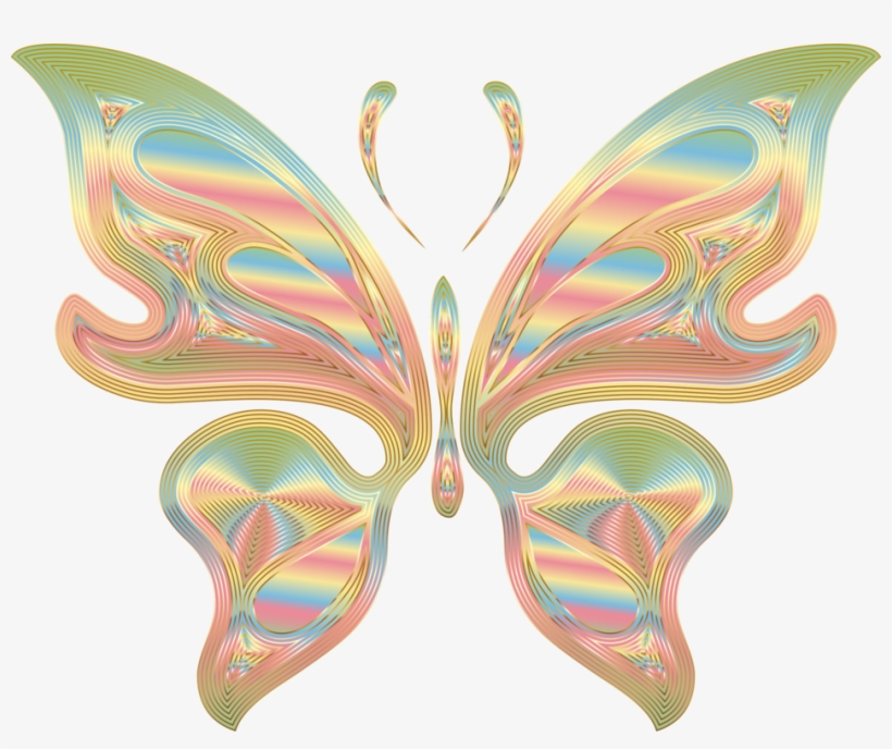 Butterfly Prism Rainbow Insect Borboleta - Clip Art, transparent png #2905072