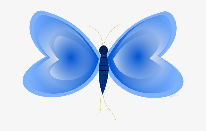 Você Pode Gostar Também, Destas Pngs - Borboleta Azul Claro Desenho, transparent png #2905252